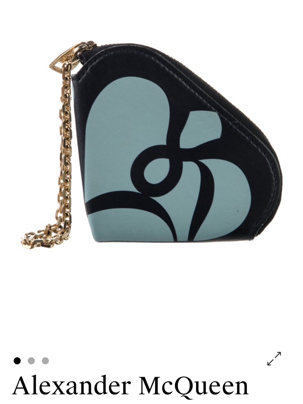Alexander McQueen Zip Pouch with Chain - Blue/Black